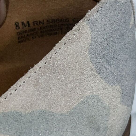 SUSINA Kellen Almond Toe Grey Camouflage Leather Loafer-8M - Picture 7 of 7